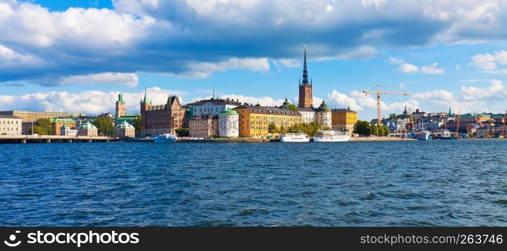 Panorama of the Old Town in Stockholm, Sweden