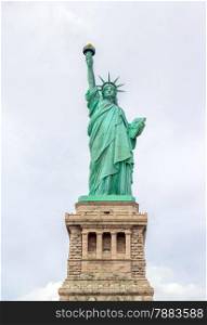 Panorama of The Statue of Liberty in New York City USA