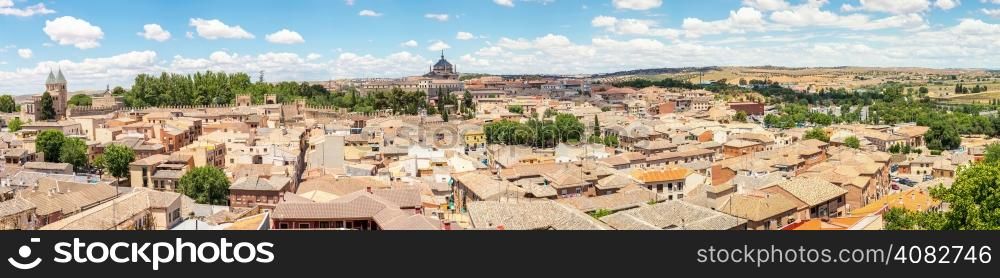 Panorama of Toledo old town Cityscape Spain
