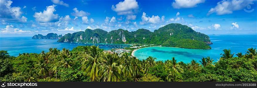 Panorama of tropical island. Thailand