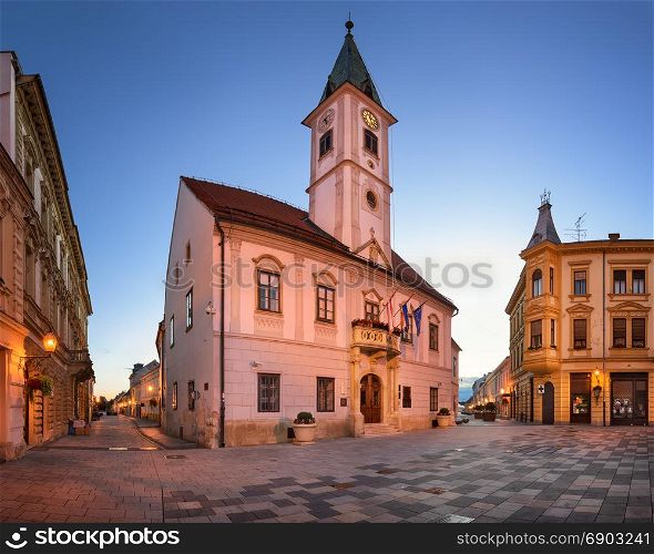 Panorama of Varazdin Townhall in the Morning, Croatia