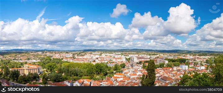 Panorama shot of Old Town Tomar, Portugal