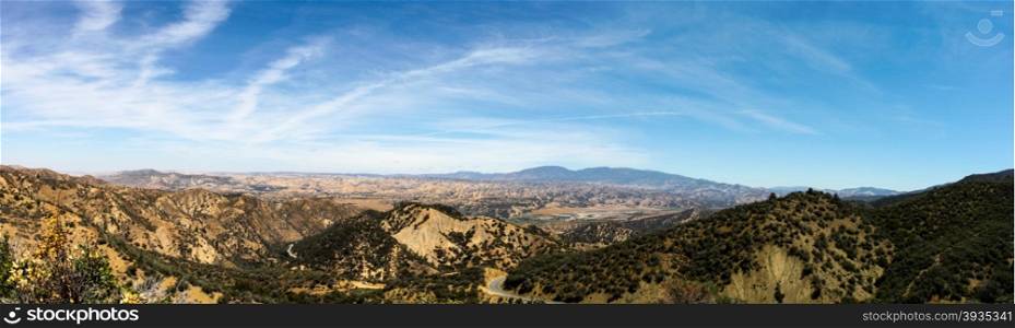 Panorama shot of the Los Padres National Forest