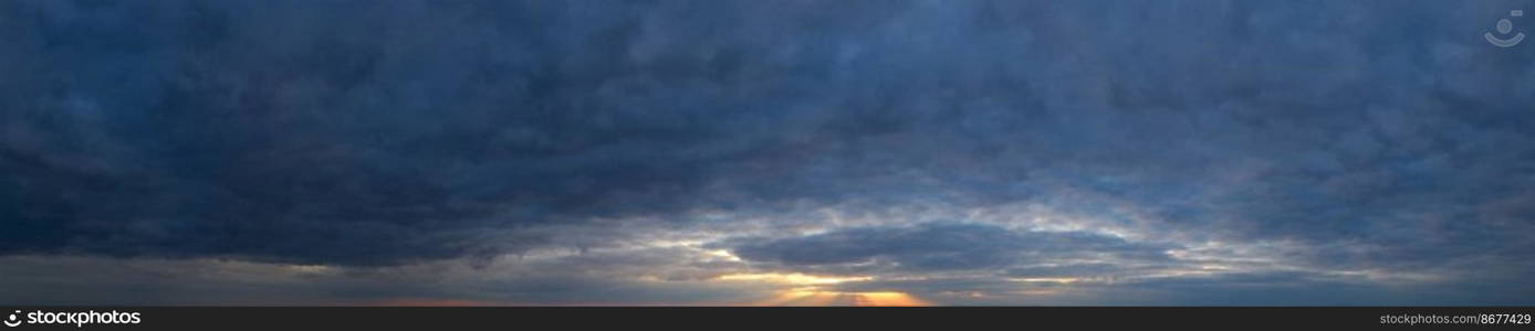  panorama sky. Beautiful cloud in the sunrise sky background. Sky banners background.