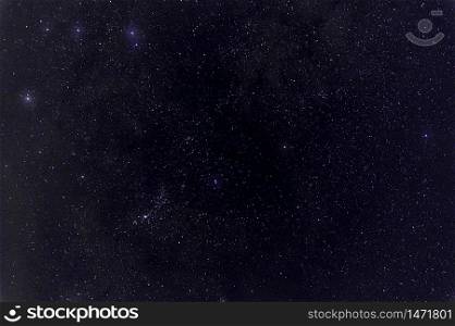 Panorama sky stars night milky way