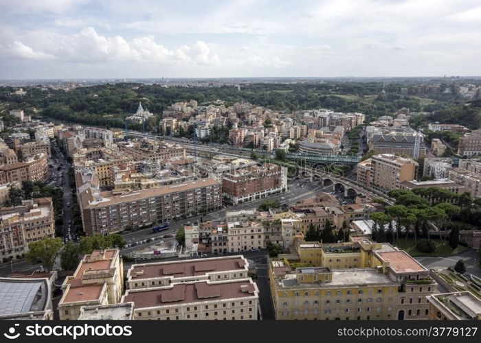 Panorama view of Rome, Italy
