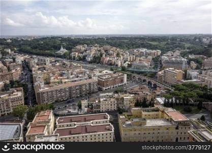 Panorama view of Rome, Italy