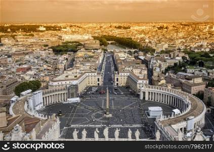 Panorama view of St Peter&rsquo;s Square,Rome, Italy