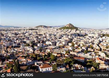 Panorama view over the Athens