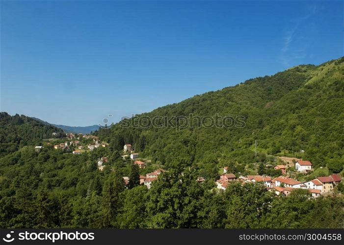 panoramic countryside around the castle Tercesi