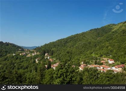 panoramic countryside around the castle Tercesi