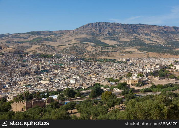 Panoramic of Fez, Morocco