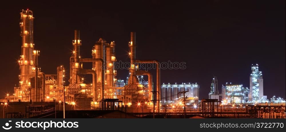 panoramic of oil refinery factory