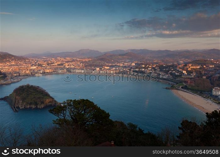 Panoramic of San Sebastian, Gipuzkoa, Spain