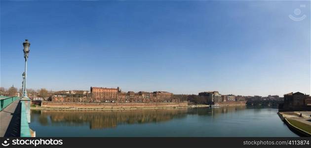 Panoramic picture Toulouse city in France