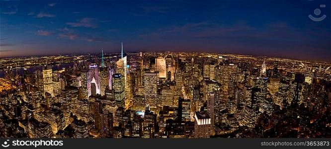 Panoramic view from Empire State Building, Manhattan, New York City, USA