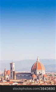 Panoramic view from Piazzale Michelangelo in Florence - Italy