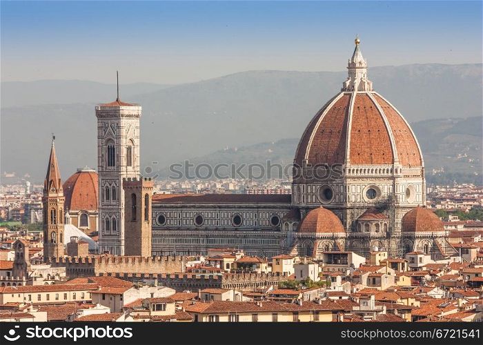 Panoramic view from Piazzale Michelangelo in Florence - Italy