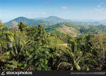 panoramic view from the hill Big Buddha in Phuket Thailand