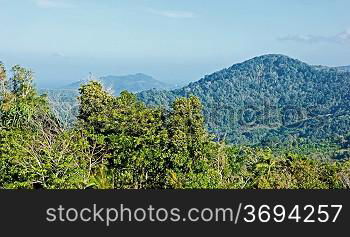 panoramic view from the hill Big Buddha in Phuket Thailand