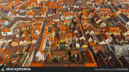 panoramic view from Ulm Munster church, Germany