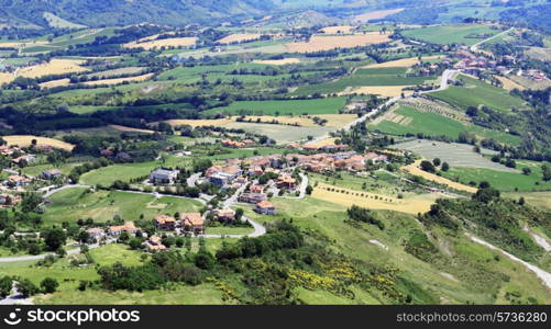 Panoramic view landscape in Tuscany