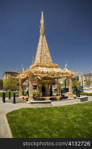 Panoramic view of a carved temple, Hayes Green, San Francisco, California, USA