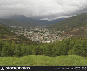 Panoramic view of a cityscape, Thimphu, Bhutan