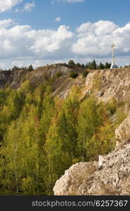 Panoramic view of a cliff