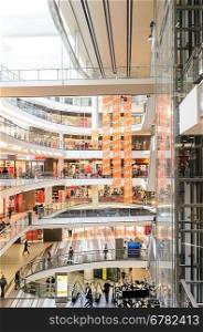 panoramic view of a modern mall