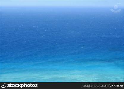 Panoramic view of a sea, Diamond Head, Waikiki Beach, Honolulu, Oahu, Hawaii Islands, USA