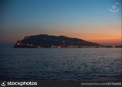 Panoramic view of Alanya coast, Turkey
