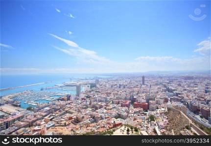 Panoramic view of Alicante, Spain