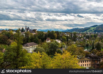 Panoramic view of Bern in a summer day in Switzerland