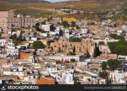 Panoramic view of buildings in a city, Zacatecas, Mexico