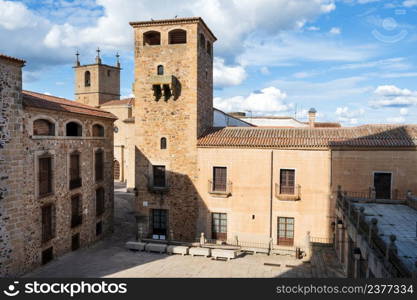 Panoramic view of Caceres, Extremadura, Spain. High quality photo. Panoramic view of Caceres, Extremadura, Spain