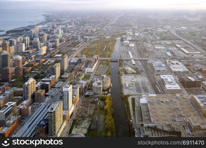 panoramic view of Chicago south side