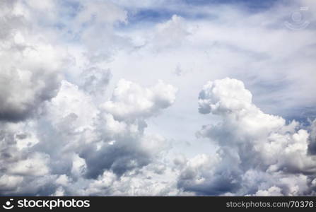 Panoramic view of epic clouds, may be used as background