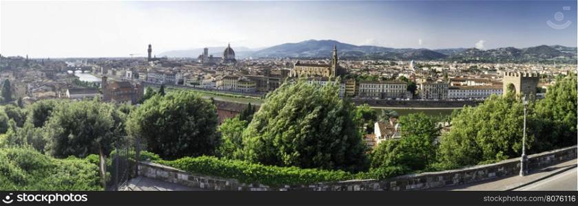 Panoramic view of Florence. Day light