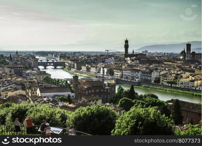 Panoramic view of Florence. Day light