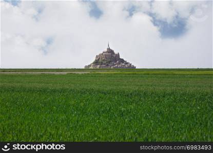 Panoramic view of Le Mont Saint Michele, france