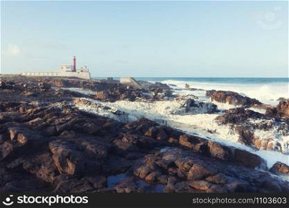 Panoramic view of Lighthouse in cape Raso, Cascais, Portugal