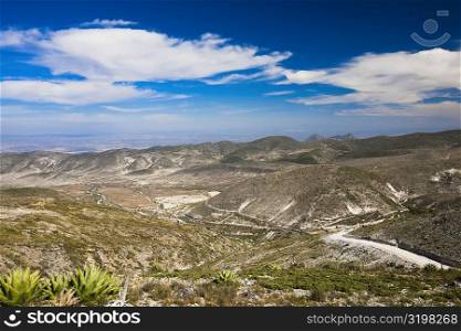 Panoramic view of mines, Real De Catorce, San Luis Potosi, Mexico