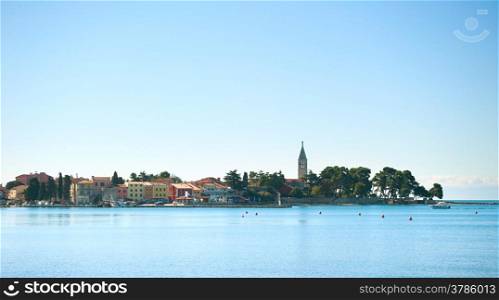 Panoramic view of Novigrad - famous tourist dastination in Croatia