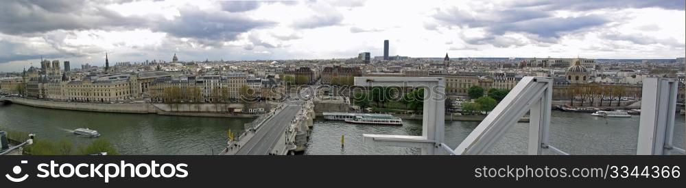 Panoramic view of Paris from La Samaritaine