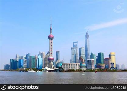Panoramic view of Shanghai skyline, China
