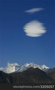Panoramic view of snow covered mountains, Muktinath, Annapurna Range, Himalayas, Nepal