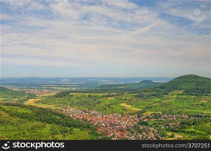 Panoramic view of the German castle Reussenstein