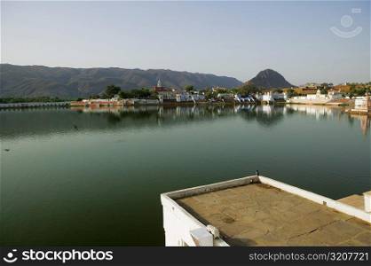 Panoramic view of the Holy Lake, Pushkar, Rajasthan, India