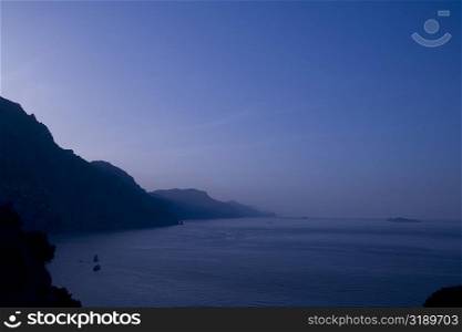 Panoramic view of the sea, Amalfi Coast, Campania, Italy